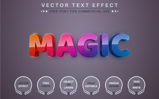 Magic - Editable Text Effect, Font Style, Graphics Illustration