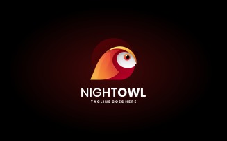 Night Owl Gradient Logo Design