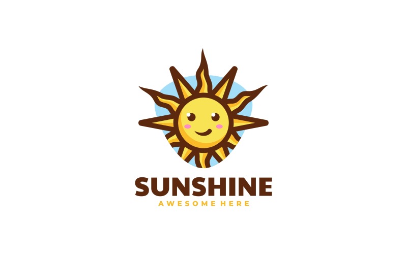 Sunshine Mascot Cartoon Logo Logo Template