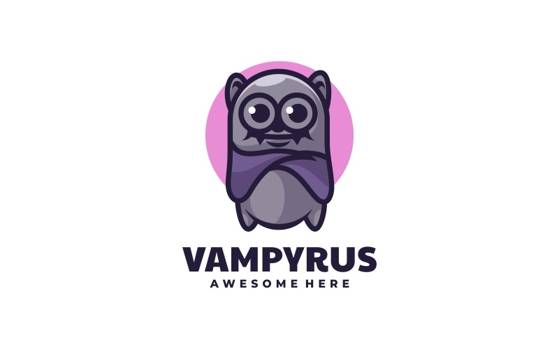 Vampire Simple Mascot Logo Logo Template