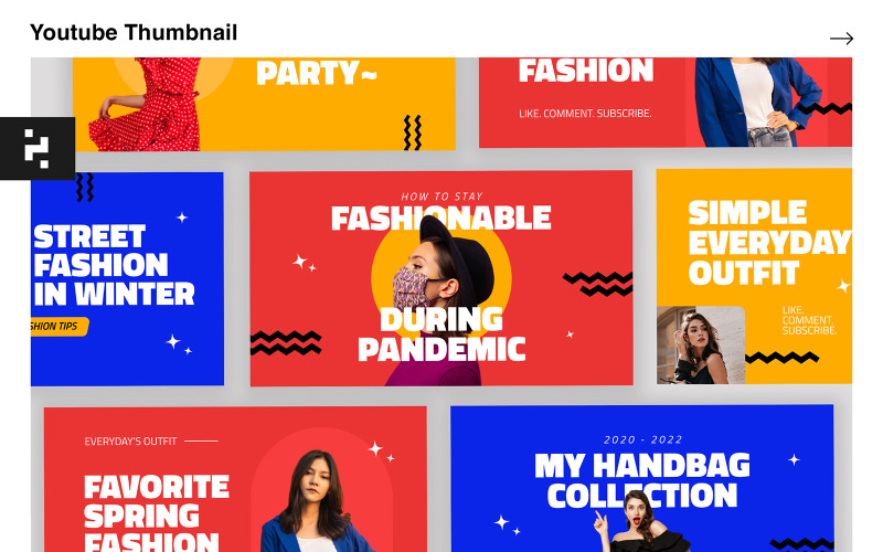 Youtube Thumbnail Template - Fashion Social Media