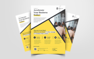 Yellow Corporate Business Flyer Template