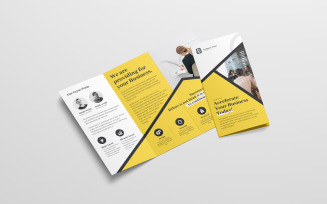 Yellow Trifold Brochure Template