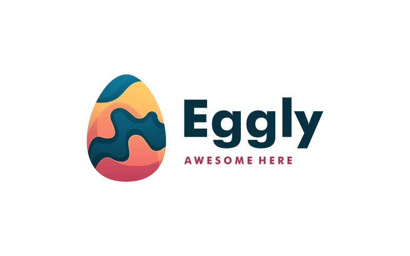 Egg Gradient Colorful Logo Logo Template