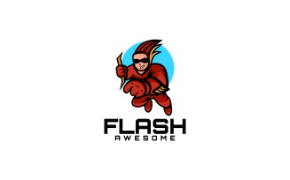Flash Mascot Cartoon Logo