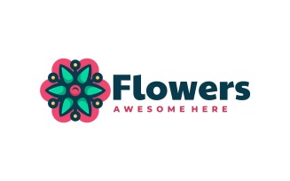 Flowers Simple Logo Template