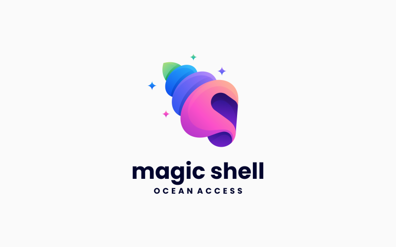 Magic Shell Gradient Colorful Logo Logo Template