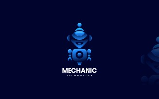 Mechanic Robotic Gradient Logo