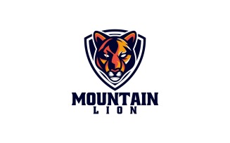 Mountain Lion Simple Mascot Logo