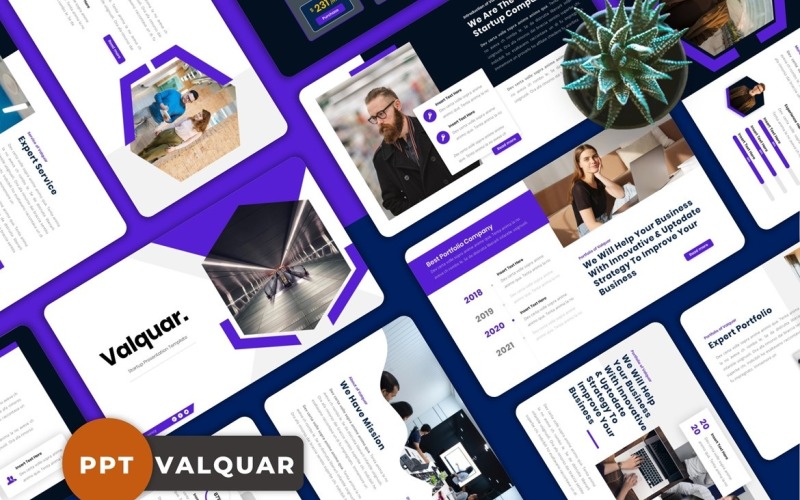 Valquar - Startup Powerpoint PowerPoint Template