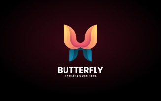 Vector Butterfly Colorful Logo