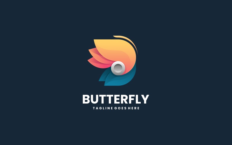 Vector Butterfly Gradient Logo Design Logo Template