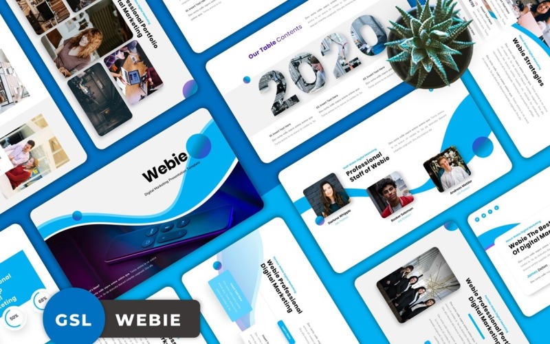 Webie - Digital Marketing Googleslide Google Slide