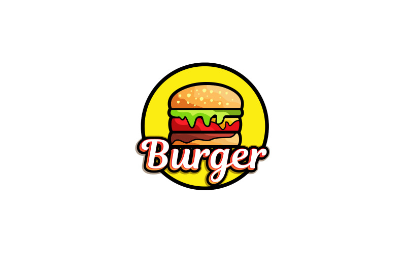 Burger Logo Design Vector Illustration Logo Template