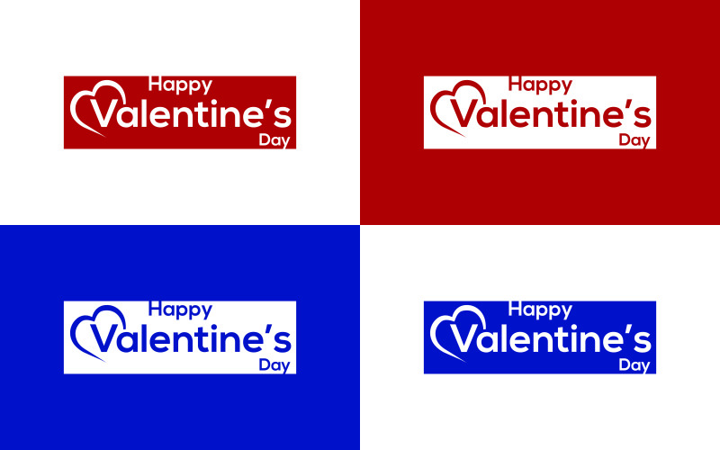 Happy Valentine's Day | Valentine's Day Vector Template Logo Template