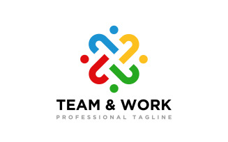 Human Team Work Logo Design