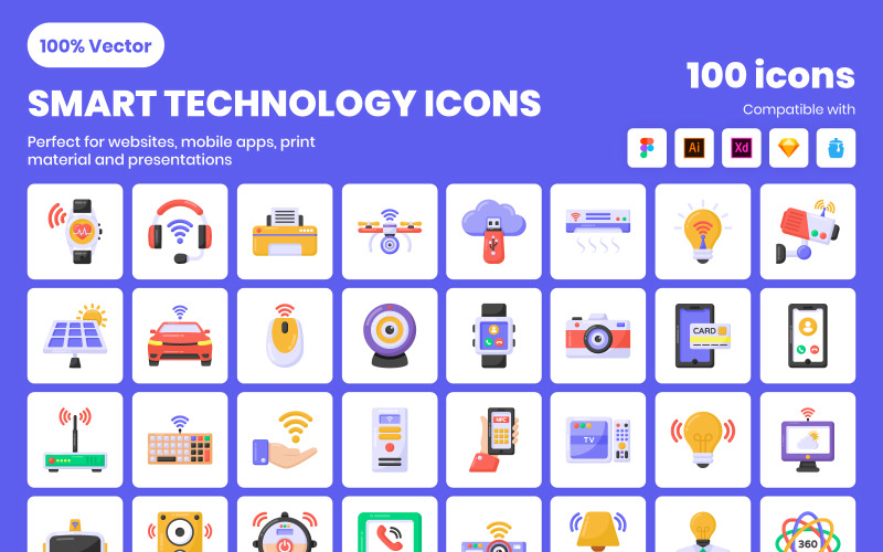 Smart Technology Icons - Vector icons Icon Set