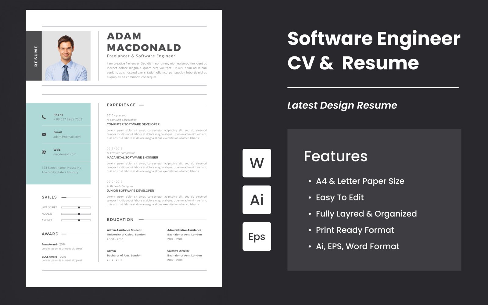 Kit Graphique #229572 Creatif Curriculum Web Design - Logo template Preview