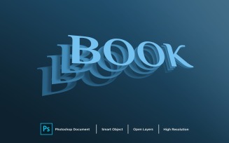 Book Text Effect Layer Style Design Template