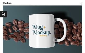 Mug With Coffee Mockup Template