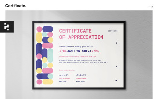 Rounded Abstract Creative Certificate Template