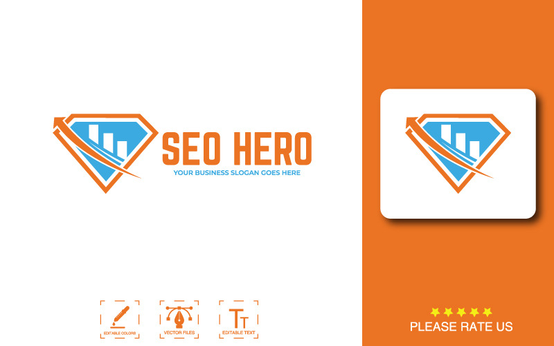 SEO Hero Logo Template For Branding