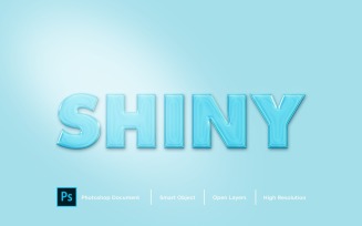 Shiny Text Effect Layer Style Design Template
