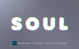 Soul Text Effect Layer Style Design Template