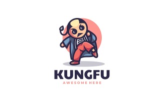 Kung Fu Mascot Cartoon Logo