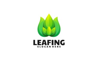 Leaf Gradient Logo Template