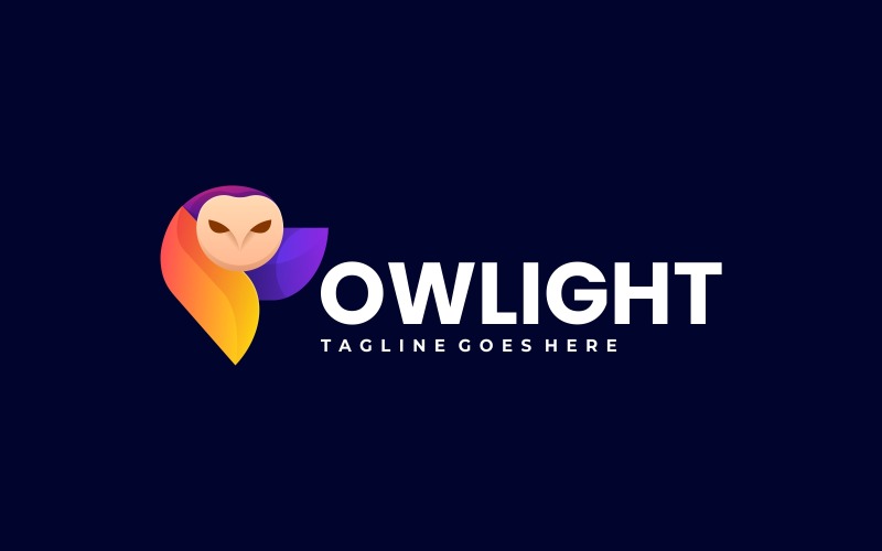 Owl Gradient Colorful Logo Design Logo Template