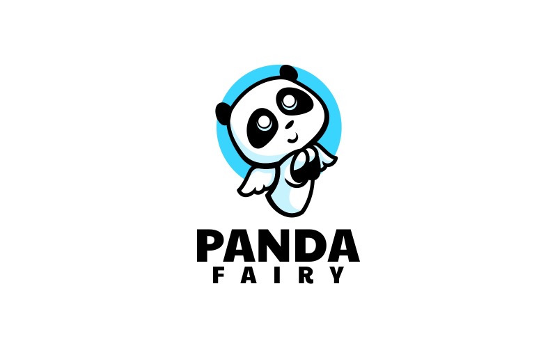 Panda Fairy Cartoon Logo Style Logo Template