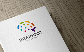 Professional Brain Dot Logo Template