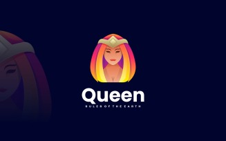 Queen Gradient Colorful Logo