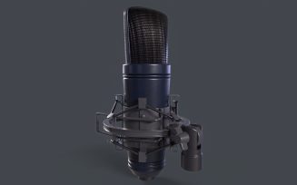 Studio Microphone Low-poly 3D model