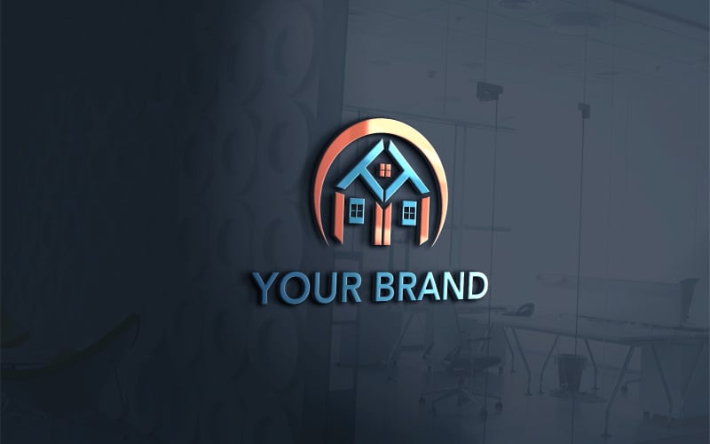 T and T With Building Business Logo Vector 4 version Logo Template