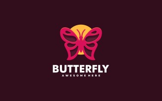 Vector Butterfly Line Art Logo