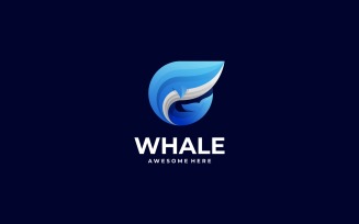 Vector Whale Gradient Logo