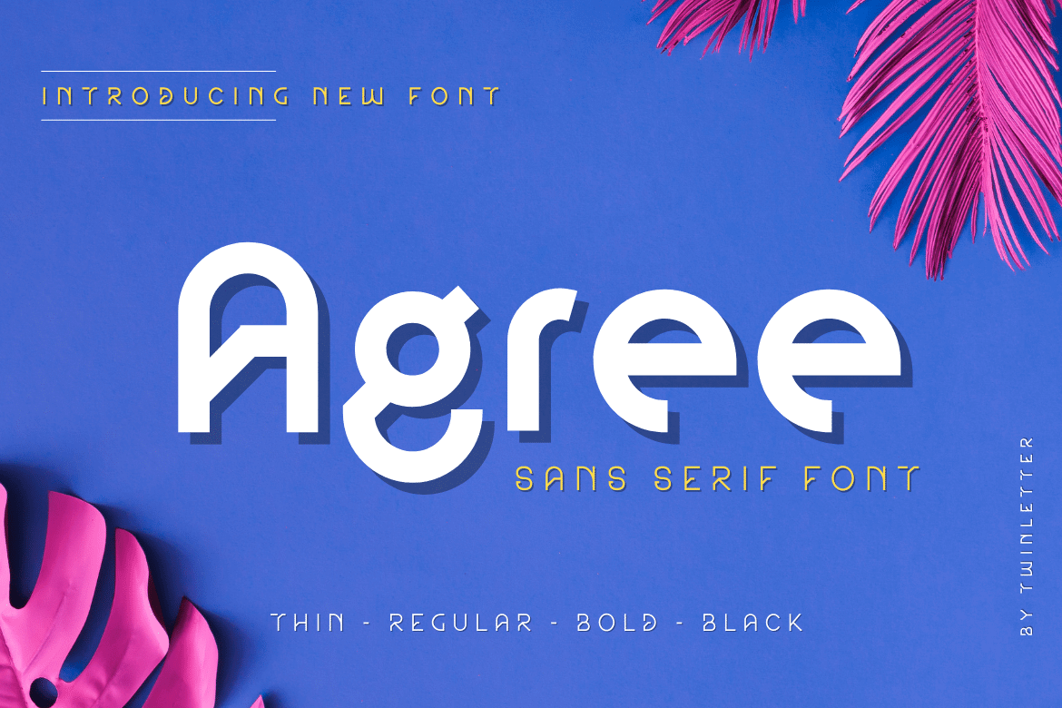 Agree - modern and unique san serif font