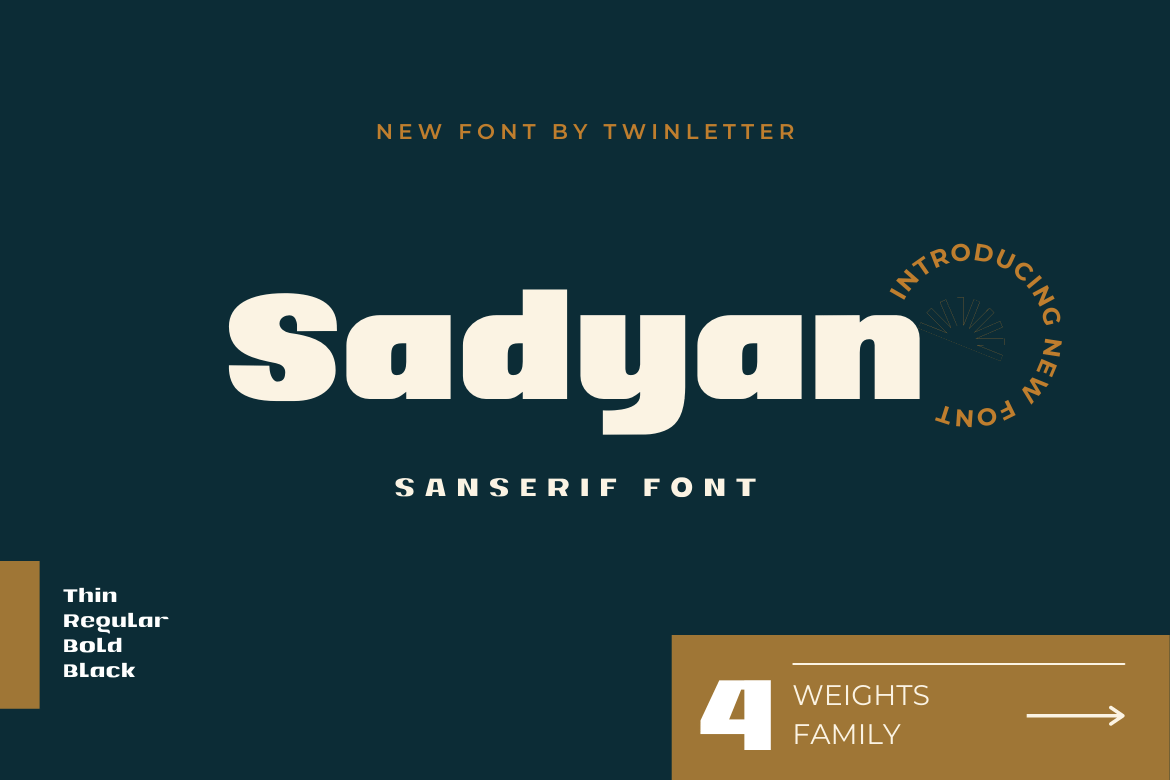 Sadyan - san serif font with a lovely and graceful shape