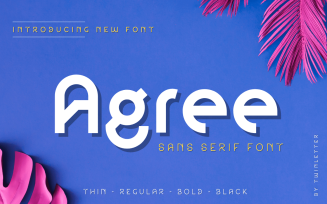 Agree - modern and unique san serif font