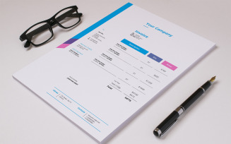 Clean A4 Invoice Corporate Identity Template