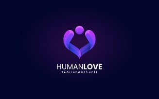 Human Love Gradient Logo Style