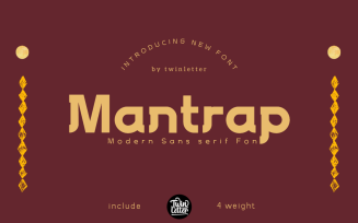 Mantrap a basic sans serif typeface