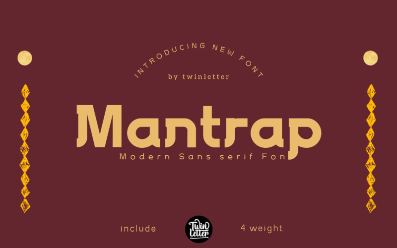 Mantrap a basic sans serif typeface Font