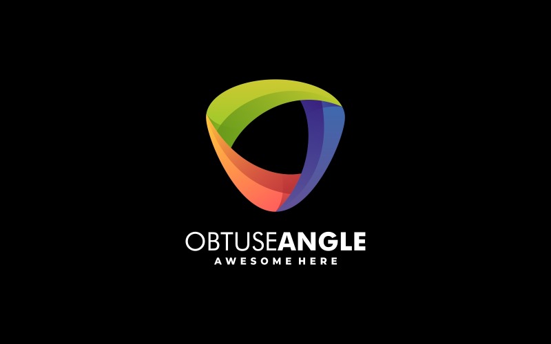 Obtuse Angel Gradient Colorful Logo Logo Template