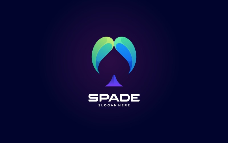 Spade Gradient Logo Design Logo Template