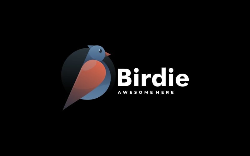 Vector Bird Gradient Color Logo Style Logo Template