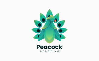 Vector Peacock Gradient Logo Template
