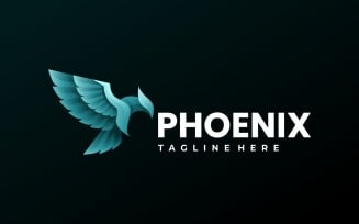 Vector Phoenix Bird Gradient Logo